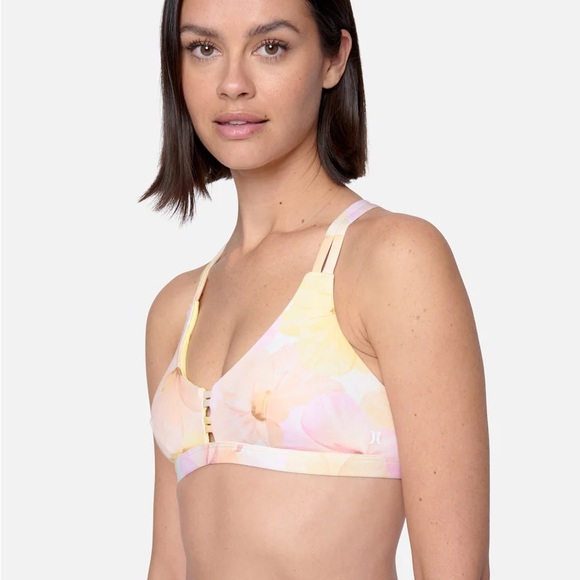 Hurley x Moore Aloha Max Hibiscus Scoop Bikini Top - Picture 6 of 6